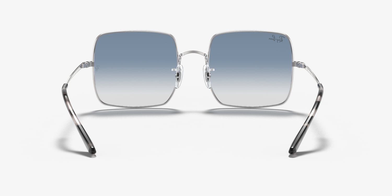 美品 レイバン サングラス RB1971 スクエア シルバーフレーム Ray-Ban RB1971 Square 1971 Classic Sunglasses | LensCrafters