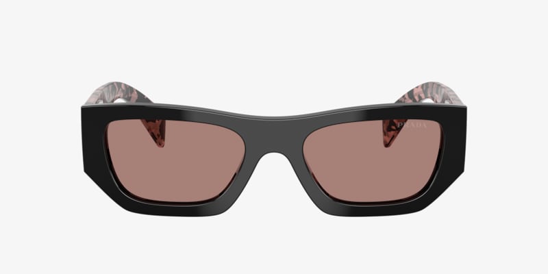 小物 PRADA l frame sunglasses brown Prada PR 67ZS L (56 - 18) with Brown lenses and Silver frame