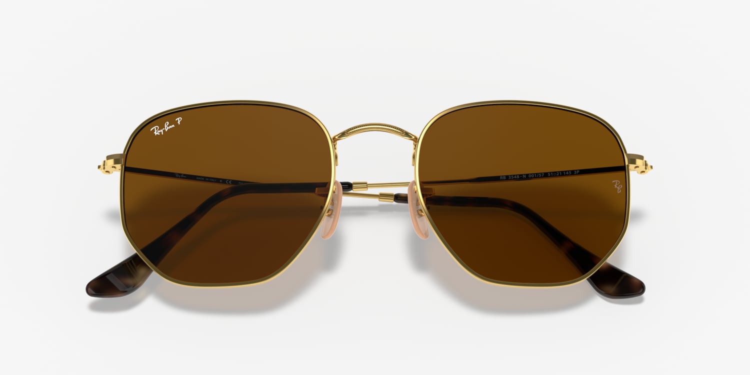 Ray-Ban HEXAGONAL FLAT LENSES レイバン　ヘキサゴン Ray-Ban RB3548N HEXAGONAL FLAT LENSES Sunglasses | Clearly