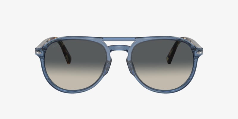 Persol PO9649S Unisex Sunglasses - Pilot Shape, Polarized Green Lenses