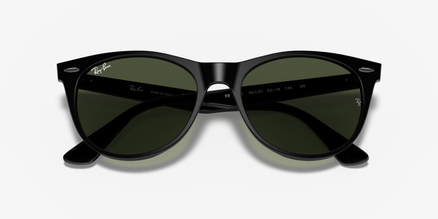 Ray-Ban Wayfarer II ブラック サングラス Ray-Ban RB2185 Wayfarer II Classic Sunglasses | LensCrafters