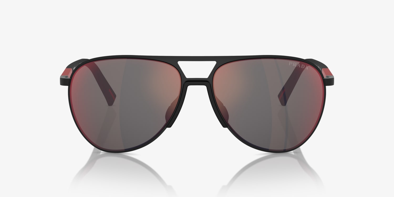 小物 PRADA Half-Lim sunglasses Prada PR B05SF L (53 - 19) with Grey lenses and Black frame
