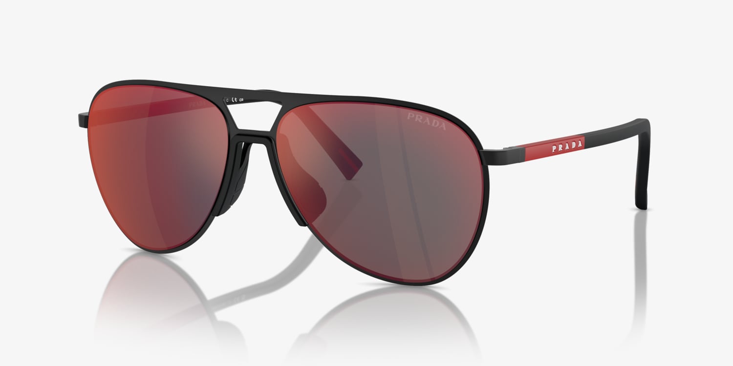 小物 PRADA Half-Lim sunglasses Prada PR B05SF L (53 - 19) with Grey lenses and Black frame