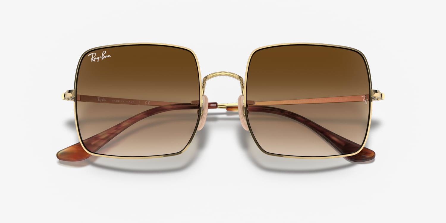 Ray-Ban RB1971 サングラス ブラウン Ray-Ban RB1971 Square 1971 Classic Sunglasses | LensCrafters