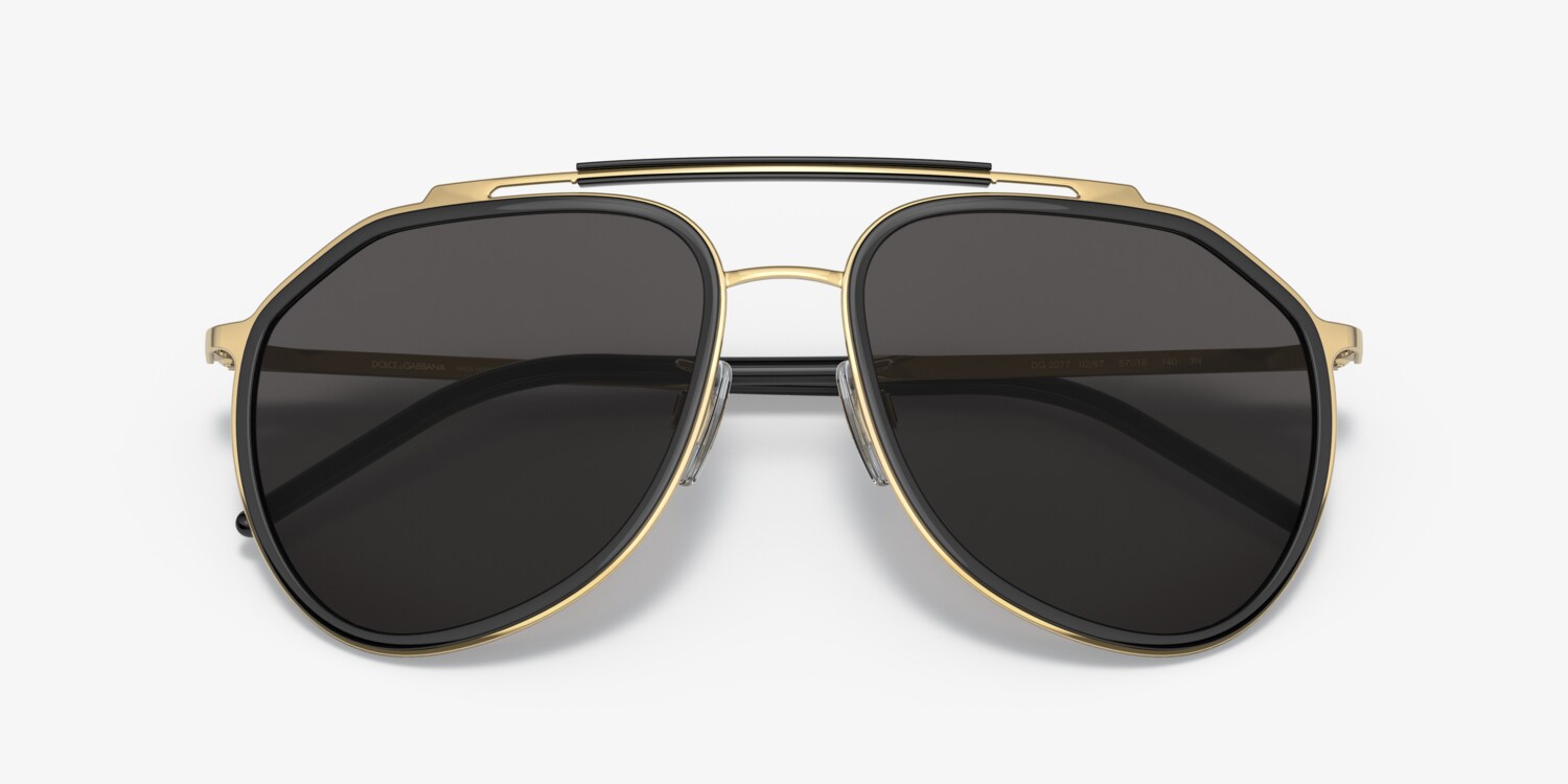 D&G Black Aviator Sunglasses Black D&G 8092 Aviator Sunglasses – Confidential Couture main image 2