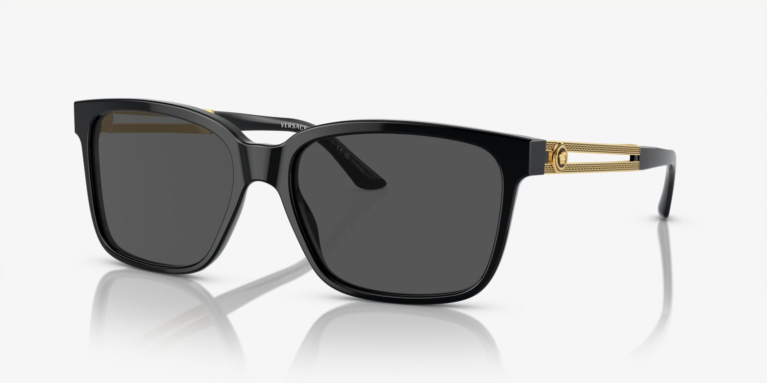 亀*ん様 VERSACE 4307　ヴェルサーチ サングラス 黒ブラック　ゴール Versace VE4307 Sunglasses | LensCrafters